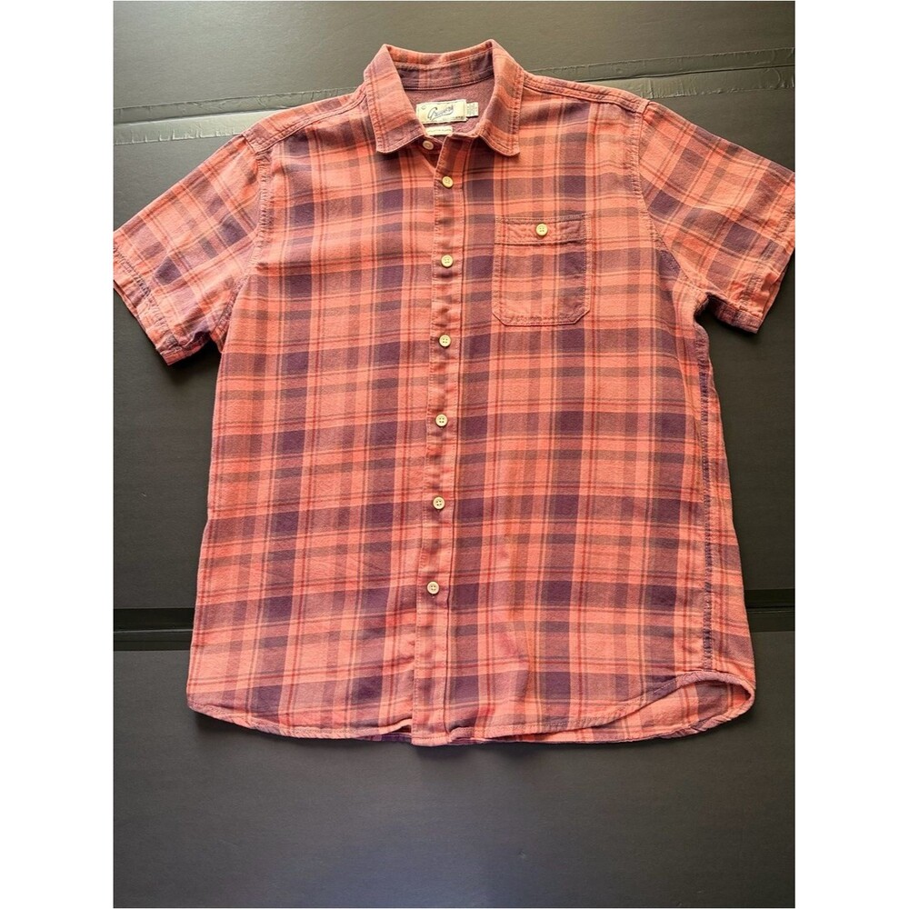 Grayers Clothiers Mens Large red Plaid Short Sleeve Button Down Shirt